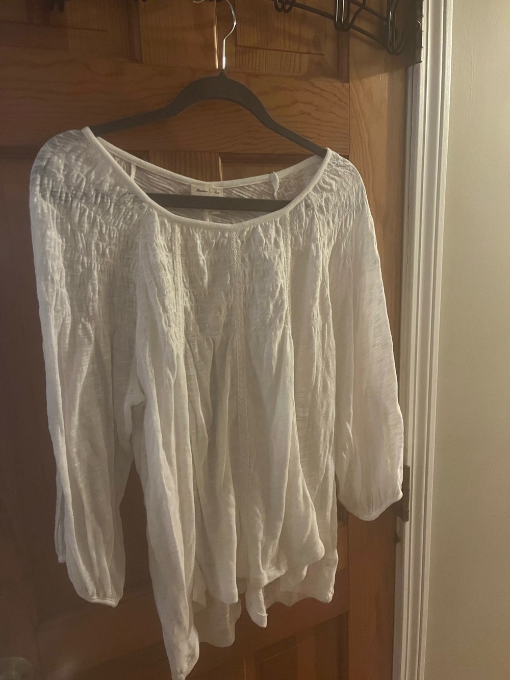 Meadow Rue off white Women's Lightweight Peasant Top